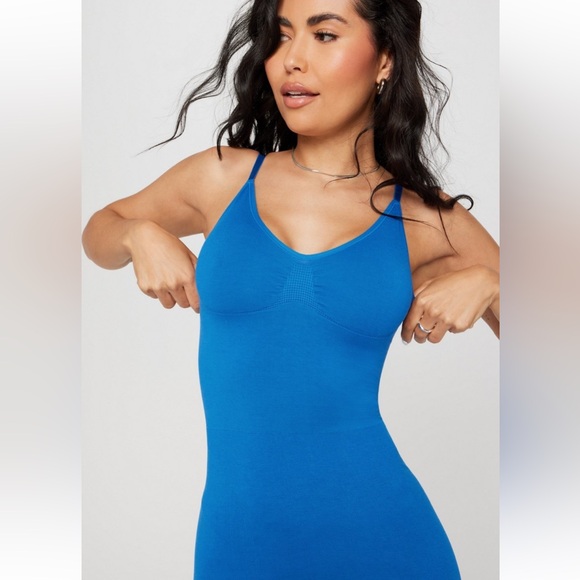 Fabletics+Yitty Smooth As Hell Shaping Maxi Dress/Slip | New | Blue | XS - Picture 4 of 11